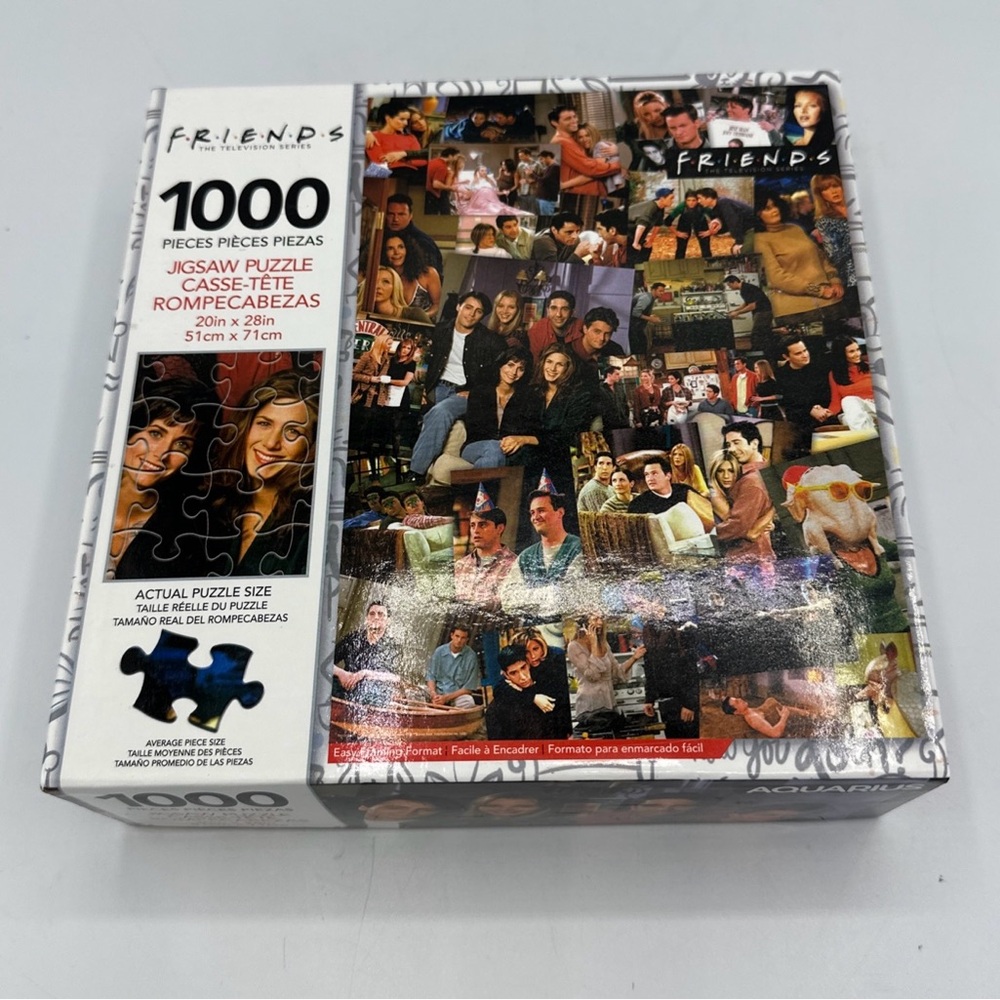FRIENDS TV Series 1000 Pc. Jigsaw Puzzle. Photo Collage NIB.  20"x 28" Aquarius